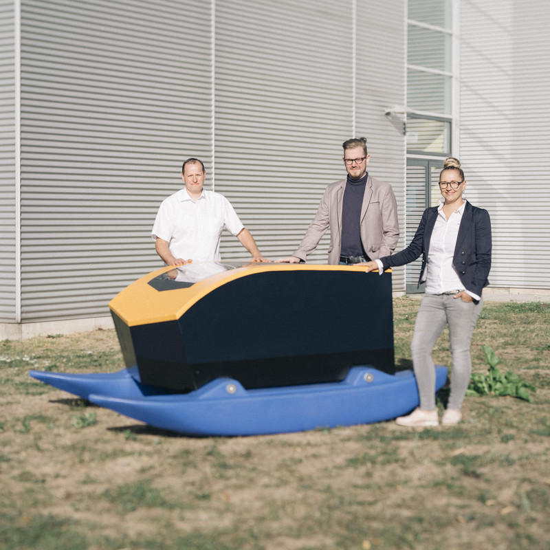 Das Bild zeigt die Macher des Wavers Martin Drewes, Martin Deutscher und Martina Findling.