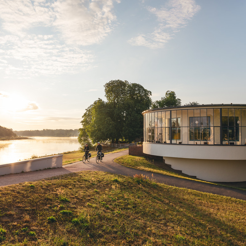 Elberadweg am Kornhaus in Dessau